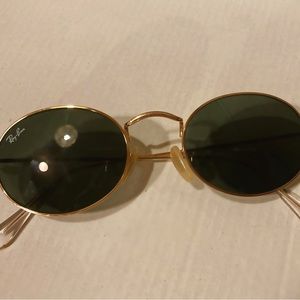 Ray-Ban sunglasses- classic oval gold/green combo